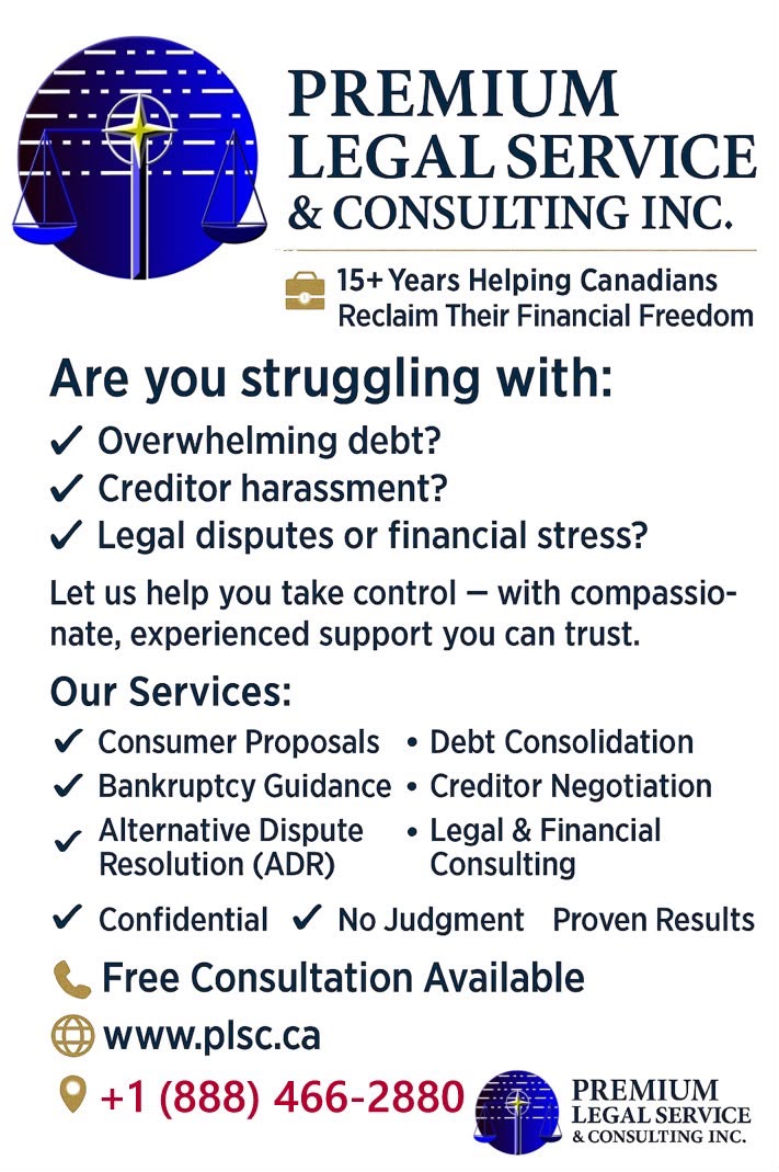 Premium Legal Service & Consulting Inc. services and free consultation brochure